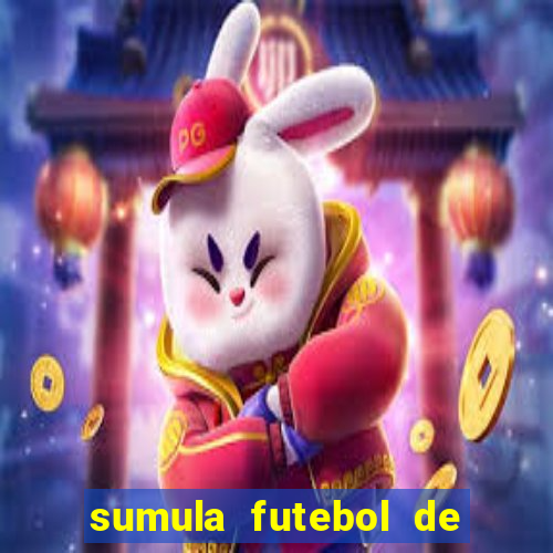 sumula futebol de campo word